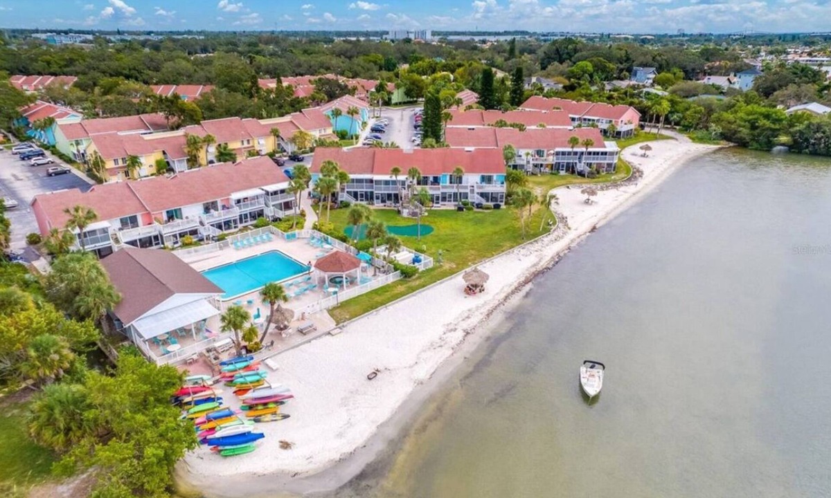 Bayview Condo | 1BR Waterfront Condo + Private Beach + Heated Pools + Stylish Remodel in St Pete