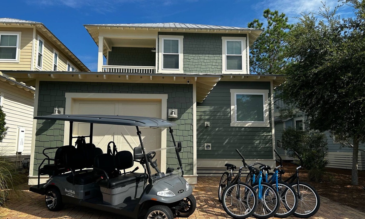 Santa Rosa Beach House | 6 Seater Golf Cart & 4 Adult Bikes! Resort Pools! - "Perfect Pitch" in NatureWalk 30A