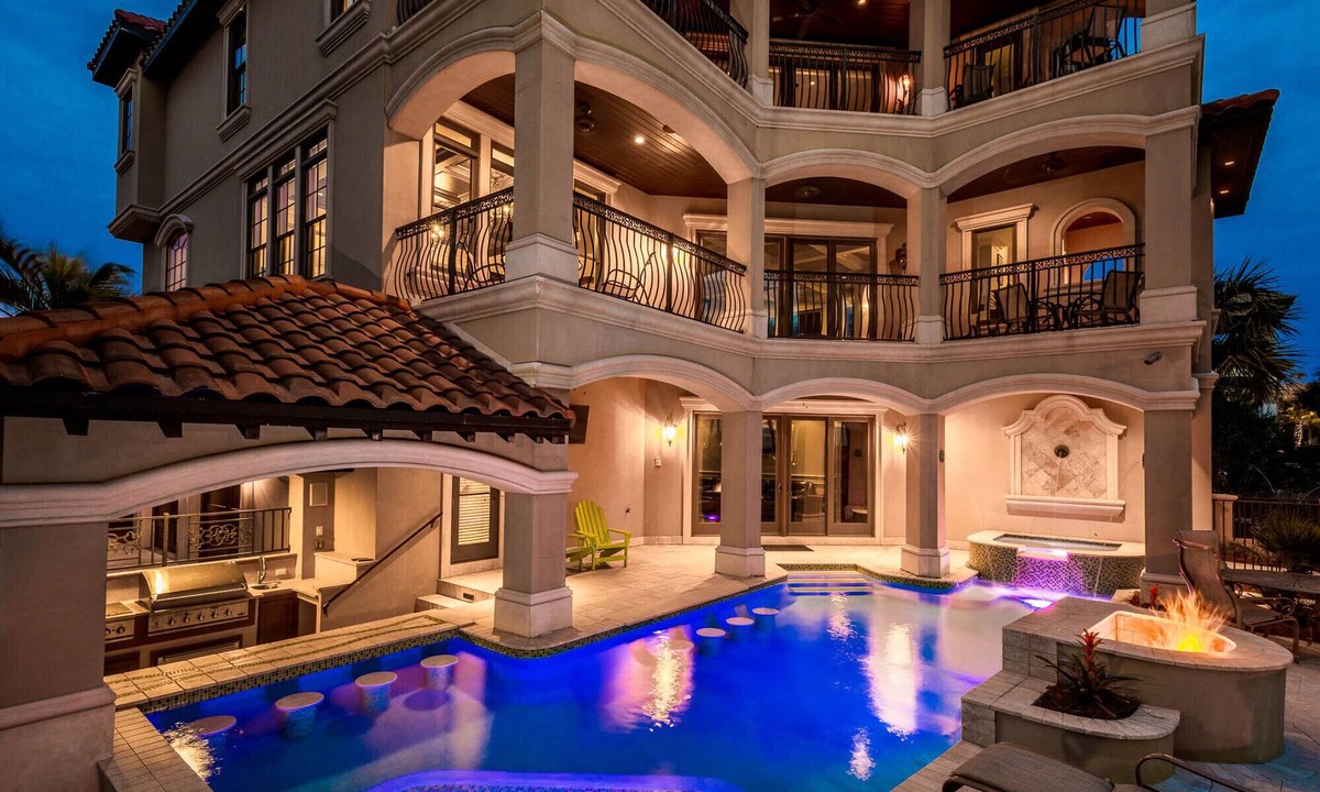 Avalon Beach Estates House | Available for Holiday Dates! Gulf Views, Private Pool w/Swim Up Bar! Elevator!