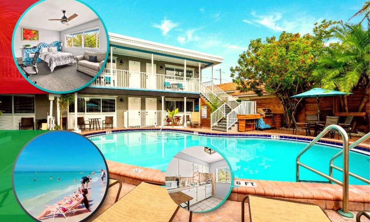 Treasure Island Hotel | 🏖️ BBR #5, Steps to the Beach, Heated Pool w/Full Kitchen & 2 Beds!
