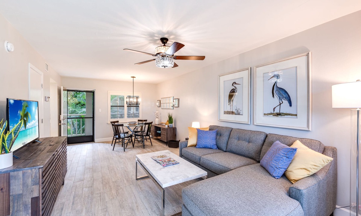 Bonita Bay Condo | Beautiful Condo with great views of lake & golf course, access to Private Beach