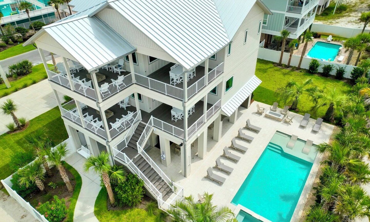 Navarre Beach House | Coastal Country- 6 br/6 bth 2 half, sleeps 20 with private pool, spa and pickle ball.