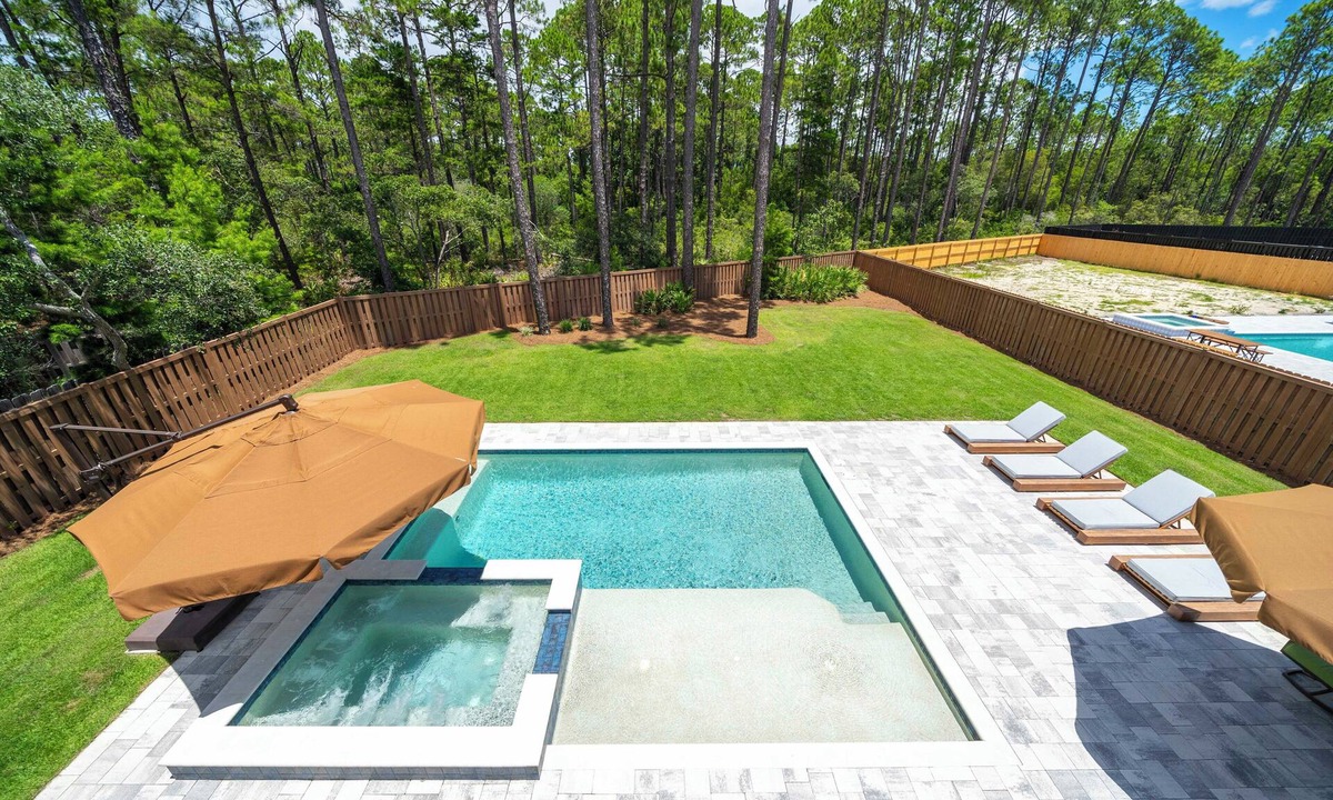 West Panama City Beach House | Coastal Living | Lake Views | Private Pool & Spa | 6-Seater Golf Cart