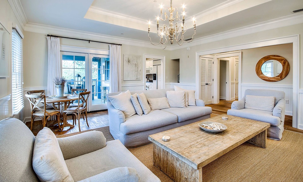 Watercolor Condo | Designer Condo with Gulf View, Great Balcony, Bikes, and 100 yards to Beach Club
