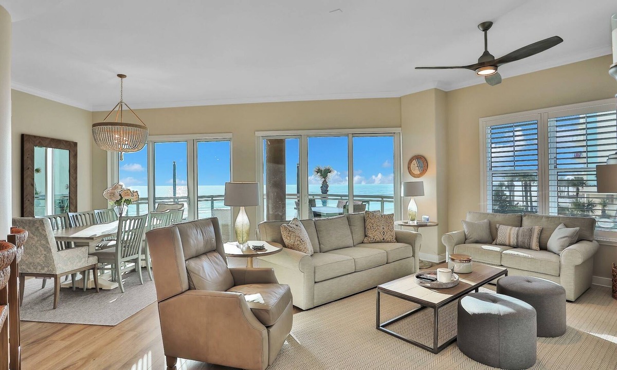 Daytona Beach Condo | Direct Ocean 3/3 Custom Design 2500sqft "Beauty On The Beach"
