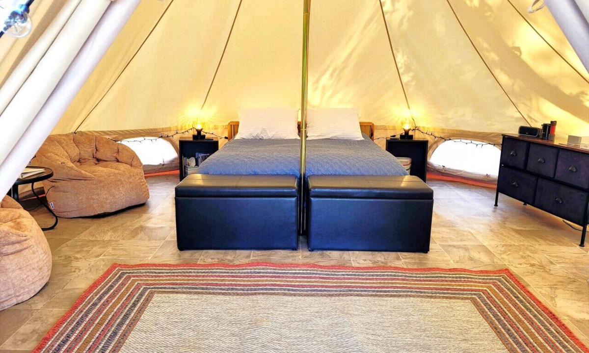 Mid America RV Rental | Fern Dell: A Woodland Glamp - Heated Tent!