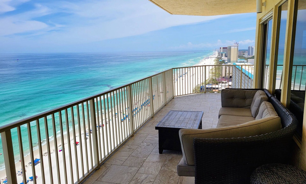 Thomas Drive Condo | Gulf Crest 2007; Flag Ship Unit; Exquisitely Decorated; Huge wrap around Balcony