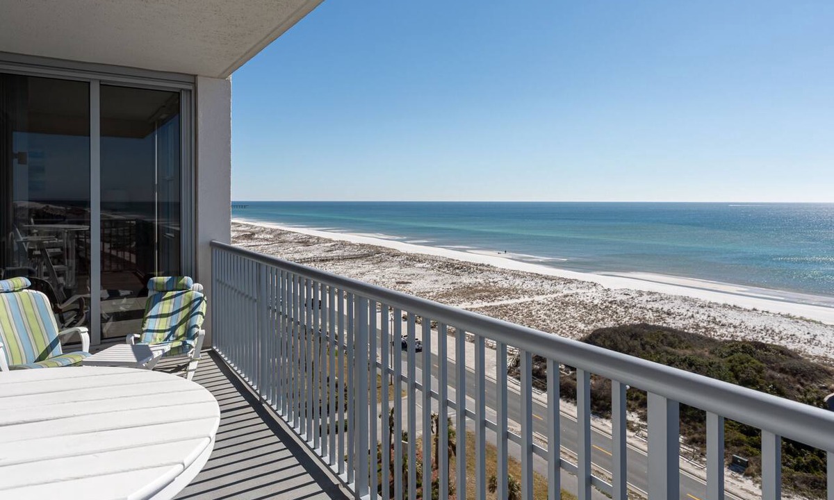 Pensacola Beach Condo | Huge Balconies with three Water Views, Resort Pool with Spa - ED1050