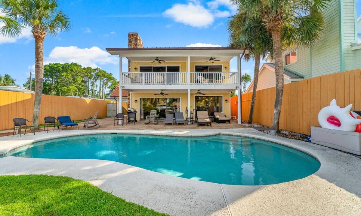 Silver Sands House | Lagoon Beach House: Dock, Pool, & Beach Nearby! Sleeps 11!