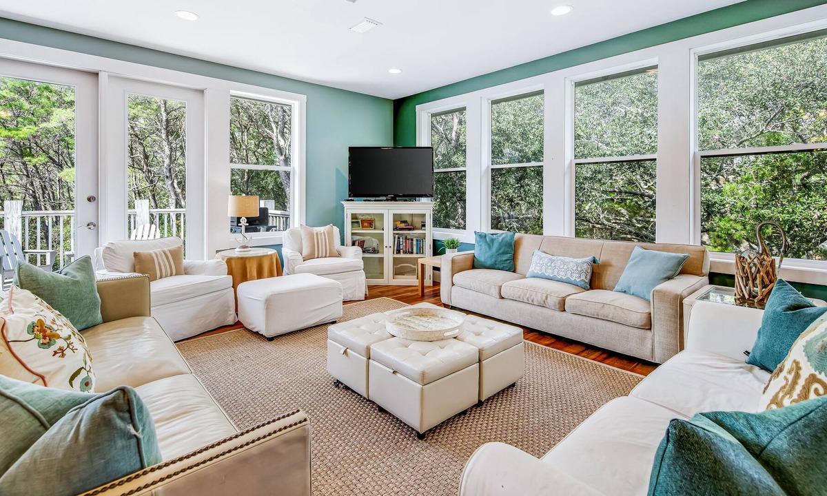 Four Mile Village House | Large Home on Nature Preserve w/ Screened-In Porch & Deck - Private Beach