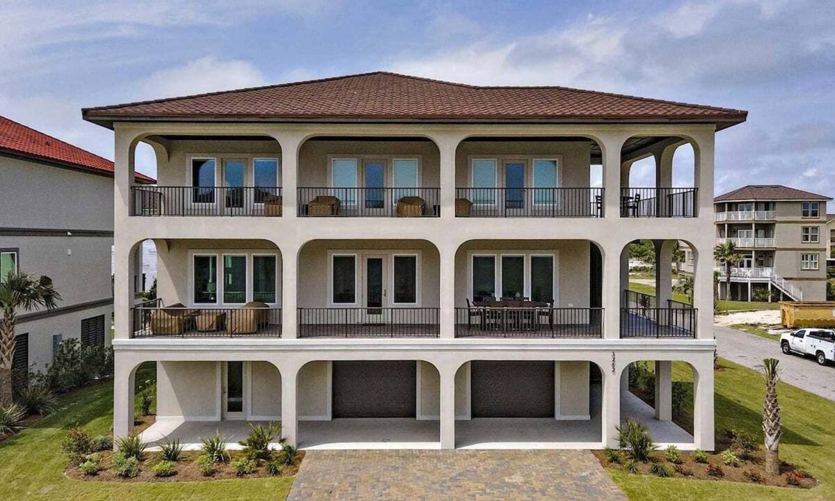 Gulf Shores House | Luxury Casa Laguna Key 6 bedroom house steps to the beach and pool by Prickett Properties