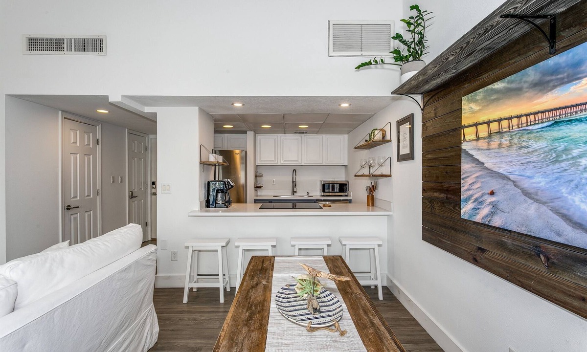 Villa Sabine Condo | New! Centrally located 1 bed 1.5 bath with water views!