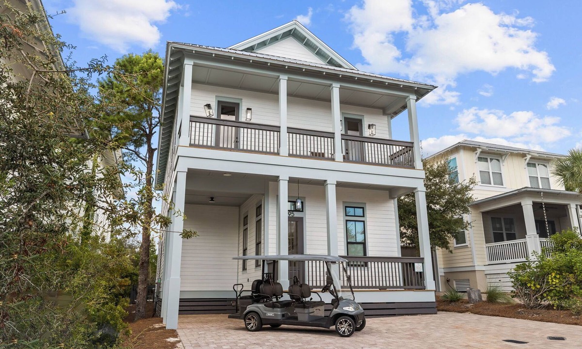 Santa Rosa Beach House | Salty Days: Brand New Home on 30A! Private Pool & Golf Cart!