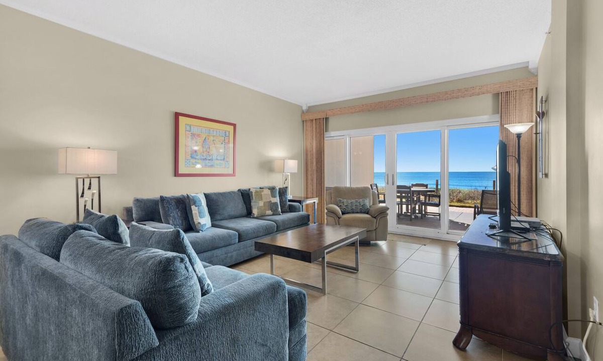 Ono Island Condo | Sandy Key 118: 3 BR/2 BA Beachfront in Perdido Key, FL On-Site Rental Office Sleeps 8