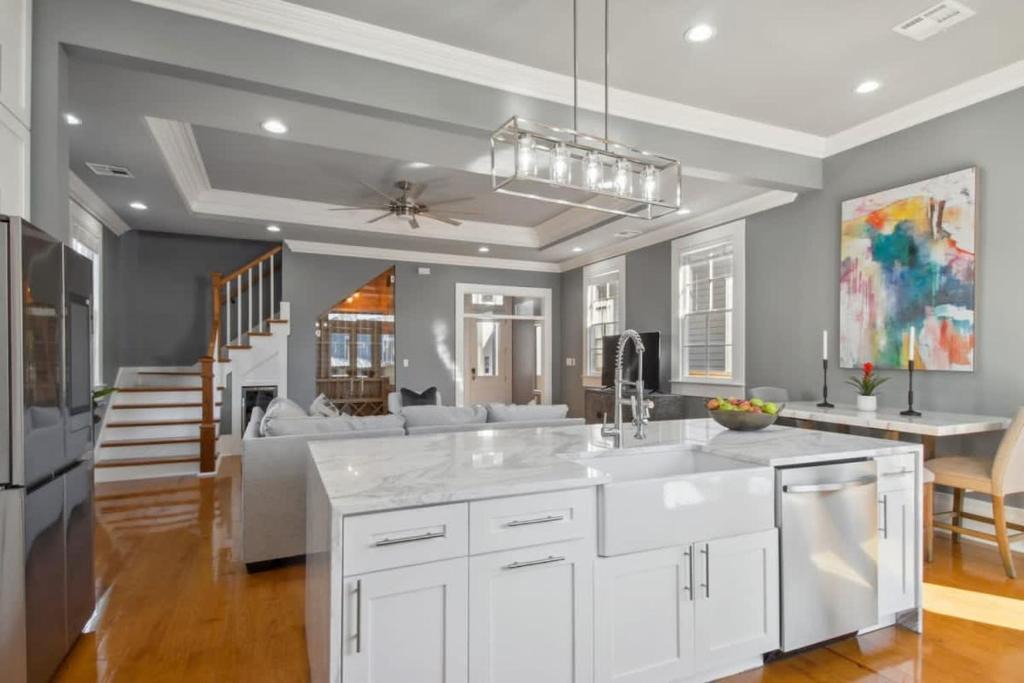 McDonough House | Stylish Modern Home with Hot Tub & Pergola