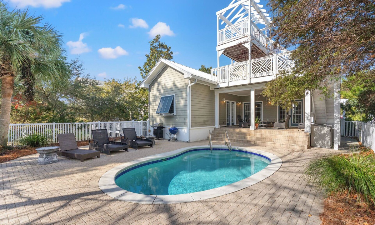 Village of Sugar Beach House | Sugar Sand Retreat – 30A Home, Updated, STEPS to the Beach w/Private Pool!