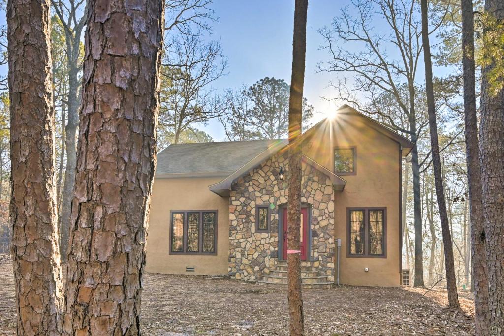 Broken Bow House | Tudor-Style Broken Bow Cottage w/Hot Tub & Decks!