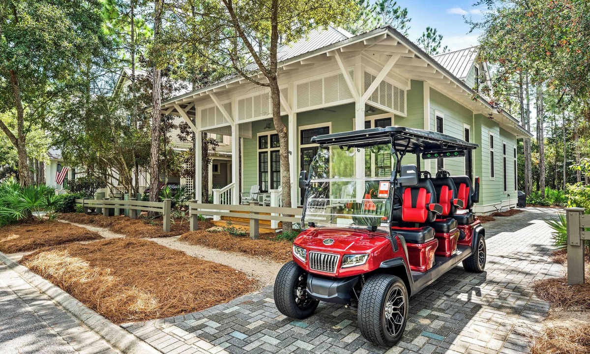 Forest District House | WaterColor Bliss with Beach Club Access, Bikes, Electric Cart, and Screened Porch with Fireplace.