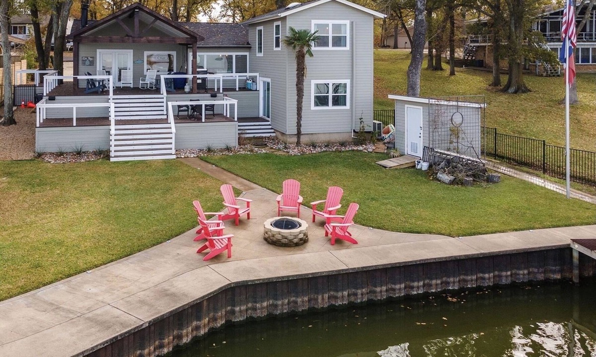 Seven Points House | Waterfront - Open lake with amazing views, dock great for fishing and fire pit