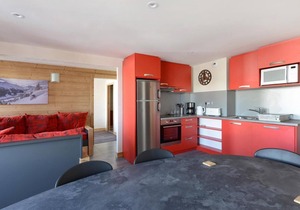 1st floor, view mountain, balcony, tv, ski locker, 72m², Montchavin La Plagne in Bellentre