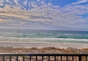 Directly on the Gulf! Beautiful view from your private deck!