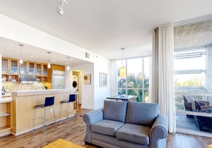 Mid-Century Modern Condo with Shared Pool, High-Speed WiFi, & Easy Beach Access