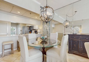 Open-concept beachfront home with balcony, lagoon pool, beach access, pickleball