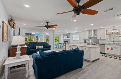 Panama City Beach House | Poseidon's Palace: Prvt Htd Pool, Waterfront w/Dock, Gm Rm, FREE Activities!