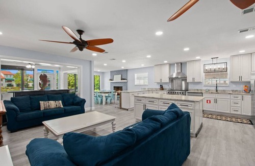 Panama City Beach House | Poseidon's Palace: Prvt Htd Pool, Waterfront w/Dock, Gm Rm, FREE Activities!