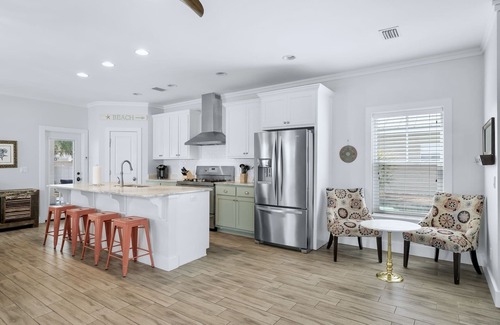 Crystal Beach House | Private Pool - Hot Tub - Steps to Beach - Golf Cart - Balcony with Gulf Views