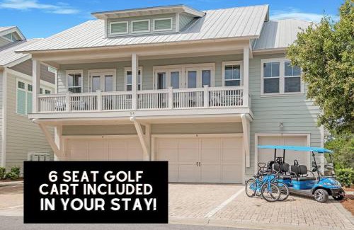 Panama City Beach House | Prominence 30A. Sleep 6, King, 6 Seat Golf Cart!