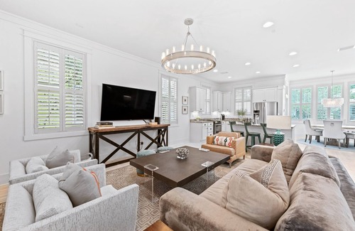 Forest District House | Sunny & 75 - Private Pool, Outdoor Fireplace - Watercolor