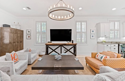 Forest District House | Sunny & 75 - Private Pool, Outdoor Fireplace - Watercolor