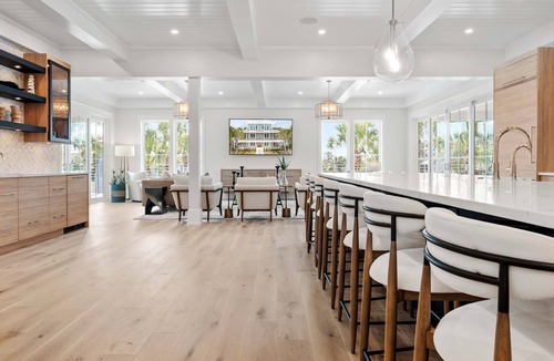 Gulfview Heights House | 1 Min. to Beach. Priv. Pool, LSV (Golf Cart), Outdoor Fireplace, Elevator + More