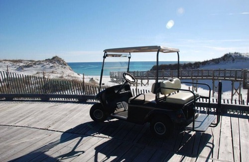 WaterSound Beach House | A Little Overboard, Private Pool/Spa, Easy walk to Beach, Golf Cart Included!