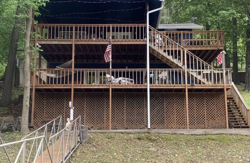 Jay House | All Decked Out! Grand Lake waterfront, boat dock and views. Drowning Creek.