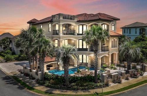 Avalon Beach Estates House | Available for Holiday Dates! Gulf Views, Private Pool w/Swim Up Bar! Elevator!