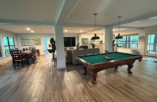 Lacombe House | Beautiful waterfront paradise with water access, pool, tennis court.
