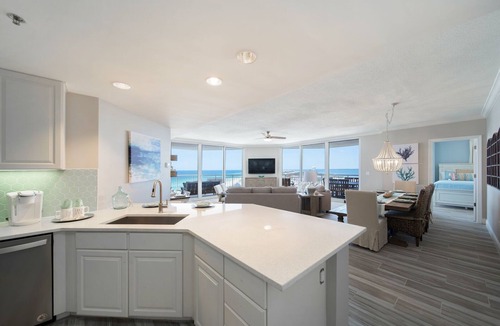 Navarre Beach Condo | Belle Mer 1104 ~ Navarre Luxury Retreat - 4BR/4BA Corner Condo with Gulf & Sound Views