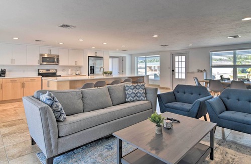 Whitney Beach Cottage | Bright Canalfront House w/ Pool in San Remo Shores