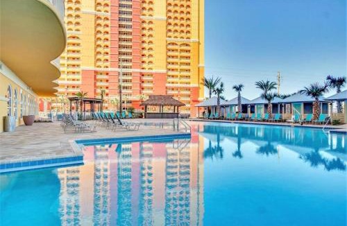 Panama City Beach House | Calypso 3 New Relax Unwind Luxury PCB next to Pier Park 3 Bed 2 Bath Pool Hot Tub Tikki bar