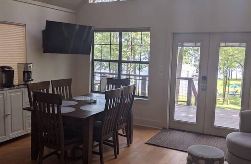 Scroggins Cabin | Clancy's Chalet: Lake Cypress Springs Cabin, Boat Slip, Huge Deck, Kayak + More