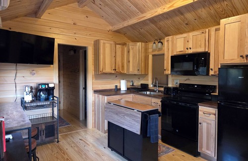 Jones Mills Cabin | Cozy Cabin w/Private Hot Tub & Fire Pit Near Hot Springs