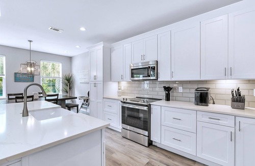 Frangista Beach House | Deja Blue: Private beach steps away, Golf cart, Heated pool, Bunk rooms