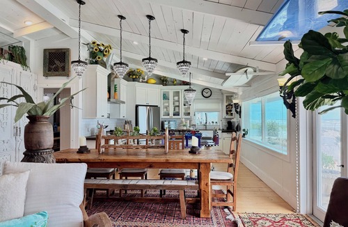 Boardwalk House | Direct Beachfront Home 4BR 3.5BA Sleeps 11 0.5 Mile Walk to Flagler Ave