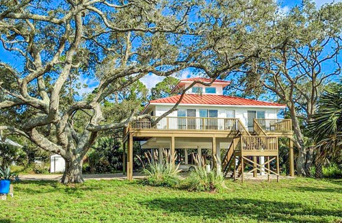 Eastpoint House | Dog-friendly home with lovely water view, roomy deck, fast WiFi, central AC, W/D