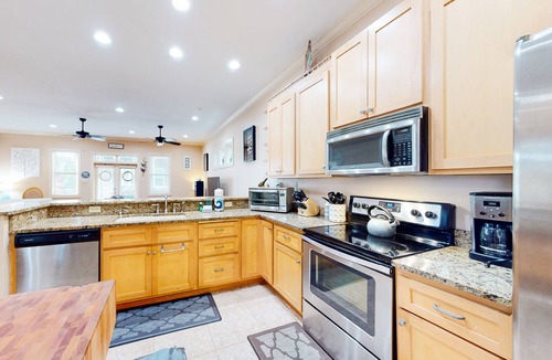 Crescent Beach House | Dog-friendly home with balconies, foosball, pool access, & W/D - steps to beach