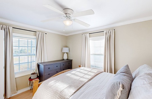Hitchcock House | Dog-friendly waterfront home with balcony, grill, water views, washer/dryer, AC