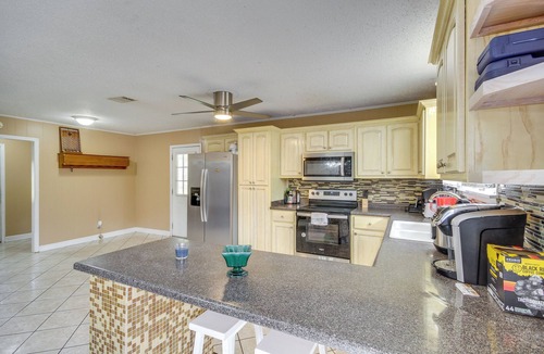 Carriere House | Fenced-In Yard + Patio: Pet-Friendly Carriere Home