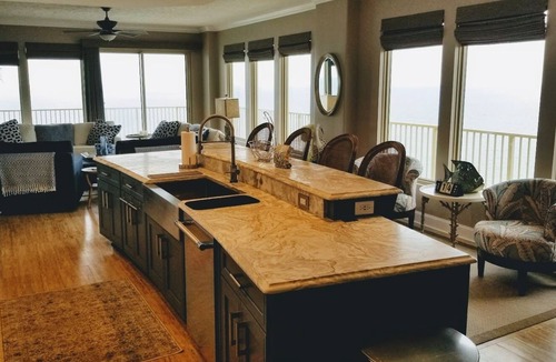 Thomas Drive Condo | Gulf Crest 2007; Flag Ship Unit; Exquisitely Decorated; Huge wrap around Balcony
